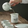 Chinese Retro Ru Kiln Ceramic Fair Cup Tea Strainer Hand-painted Cute Cat Teacup Handmade Tea Infusers Tea Set Accessories