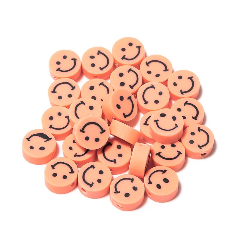 50Pcs Cute Soft Pottery Fruit Bead Clay Animal Pattern Loose Bead  Diy Children Girl Charm Jewelry Bracelets Necklace Supplies