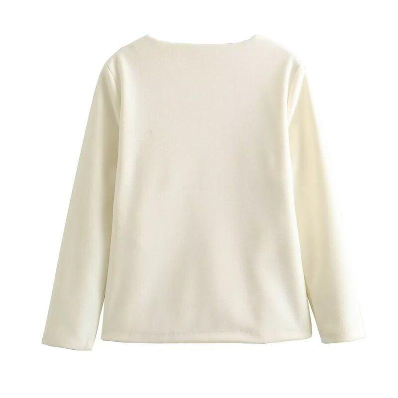 Fashion Style 2024 Spring New Women's Clothing Stylish Fashion Soft Double Breasted Tops 0264012 712