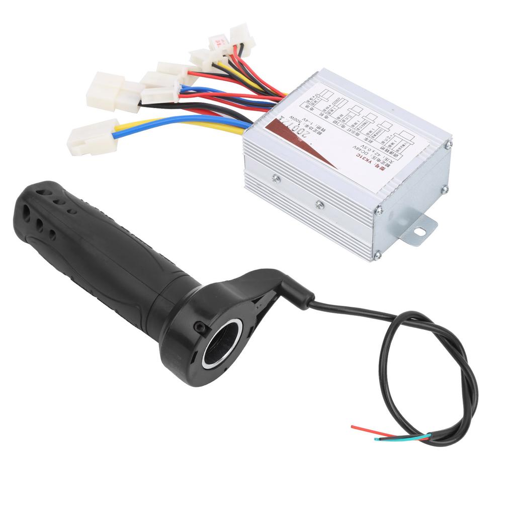 48V 500W Brush Controller Short Cable Thumb Throttle Grip Electric Bicycle Handlebar Set