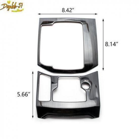 For Mazda CX-5 CX5 2017+ Titanium Interior Central Console Gear Shift Cover Trim
