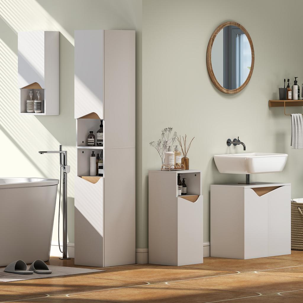 Vanity Unit, Bathroom Cabinet with Soft-Close Doors, White, 60 X 35 X 57.9 Cm