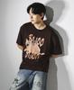 BAJOO BIJOO Screaming Cat T-Shirt [Brown]