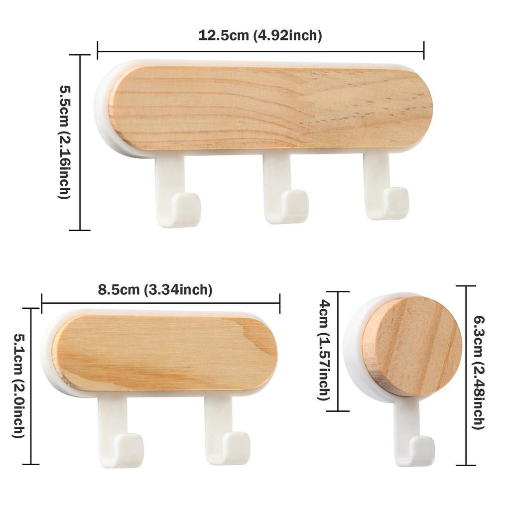 Hat Scarf Storage Organizer Wood Key Holder Strong Key Ring Rack Phone Hooks Clerk Housekeeper Decorative Wall Mounted Hangers