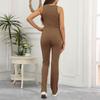 Damen 2-teiliges modisches lässiges High-Stretch formendes ärmelloses Hosen-Set