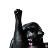 3D Printed Licking Butt Cat Figurine, Funny Black White Kitten Statue, Animal Sculpture Desktop Decoration for Home Office Bookshelf