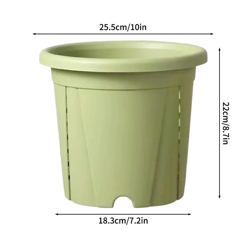 Plastic Green Plant Flower Pot Thickened Resin Gallon Pot Balcony Planting Flower Pot Root Control Breathable Seedling Planters