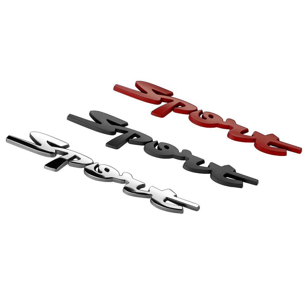 Sport Chrome Emblem Car Badge Sticker Racing Front Door Side 3D Logo Tail Trunk Sticker Automobiles Car Styling Accessories