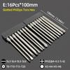 Magnetic Screwdriver Bits Set Slotted Phillips Torx Hex Head Drill Bit 1/4" Hex 50/65/100mm S2 Steel Screw Driver Hand Tools