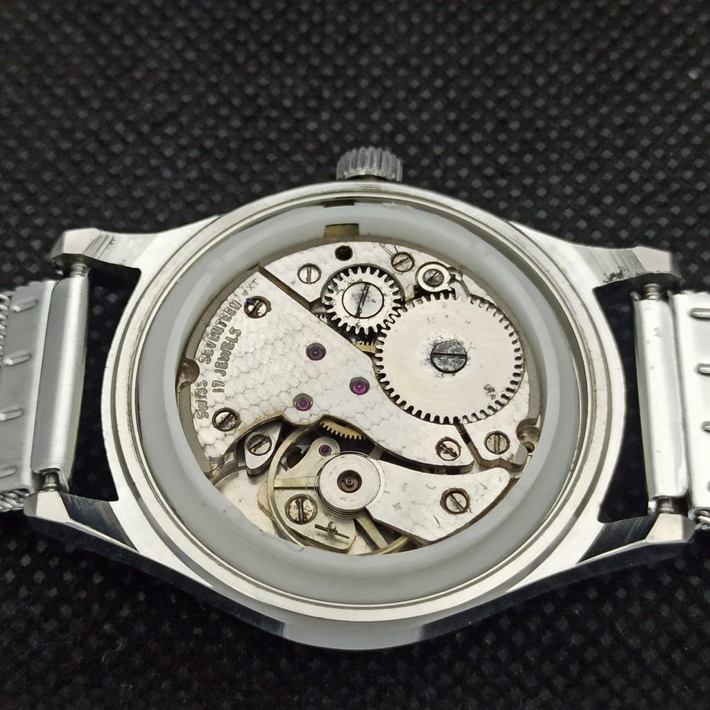 REFURBISHED ORIS WINDING SWISS MENS VINTAGE WRIST BLUE WATCH 558b-a296789-1