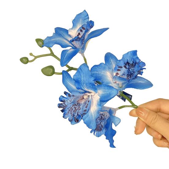 

Женская заколка для волос, яркий цвет, 3D-цветок, декор, челка, заколка для волос, цветная заколка, аксессуар для волос, украшение для волос на свадьбу и свидание синий