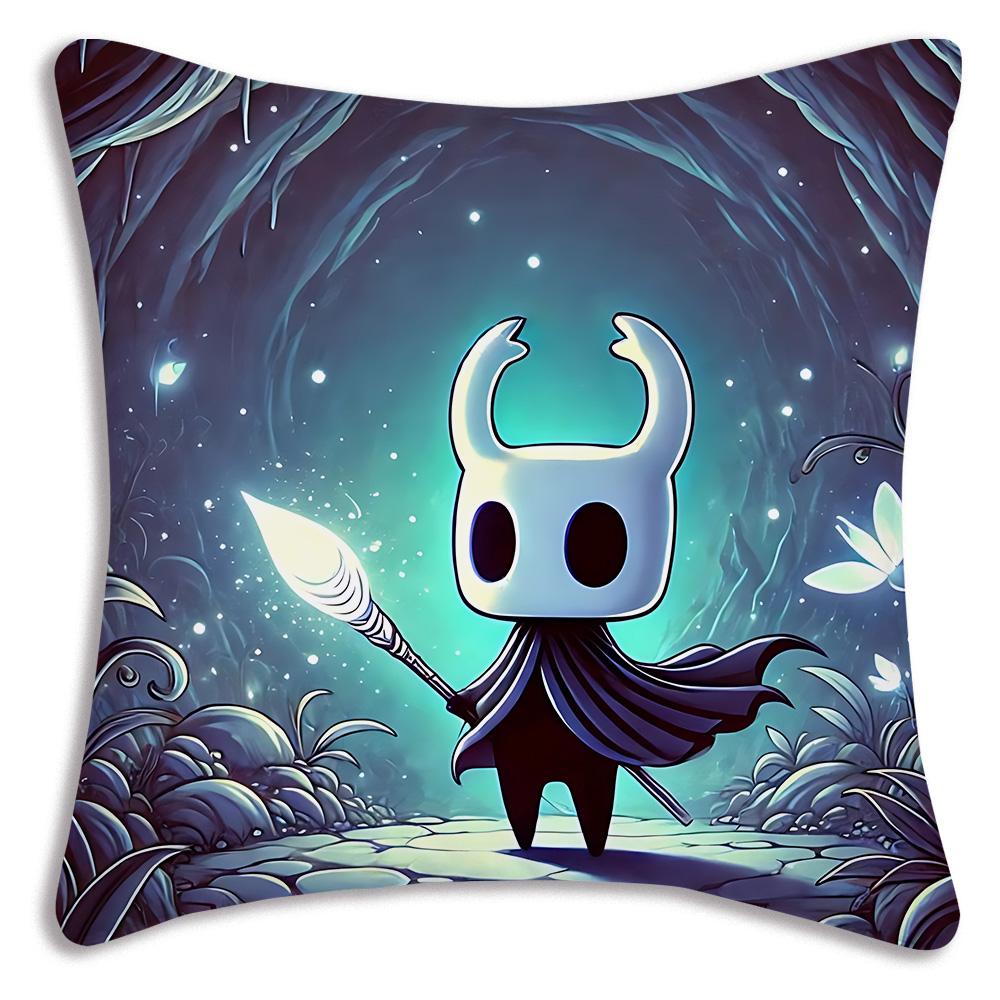 For Hollow k-knight the knights Pillow Covers Cartoon Sofa Decorative Home Double-sided Printing Short Plush Cute Cushion Cover