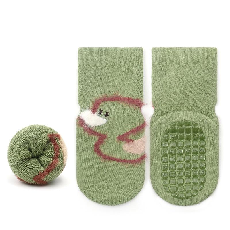 Kids Winter Thicken Socks Baby Skidproof Floor Socks Boy Girls Cartoon Cotton Terry Warm Non-Slip Newborn Tube Socks