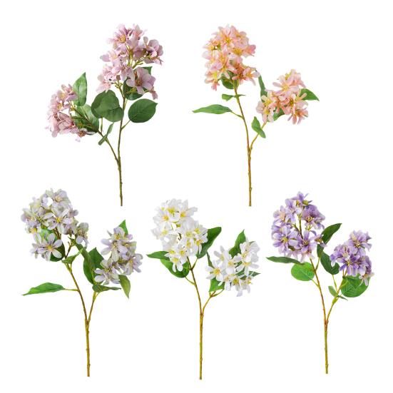 Artificial Lilac Realistic Faux Flowers with Bendable Stem Long-lasting Artificial Lilac Flowers Branch for Vase Table Centerpieces Wedding Bouquet