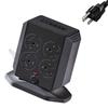 Space Saving Electrical Outlet Organizers 8 Outlets Vertical Design Charging Station Tower for Workstations and Home Use