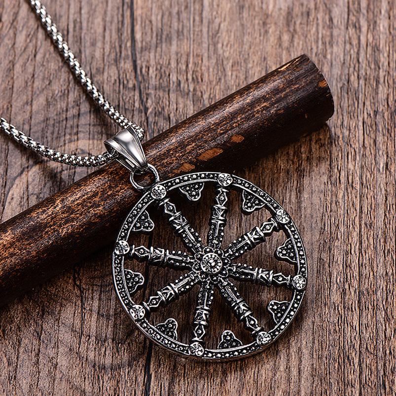 Accessories Hexagram Hip Hop Personality Creative Viking Compass Necklace Pendant, Accessories