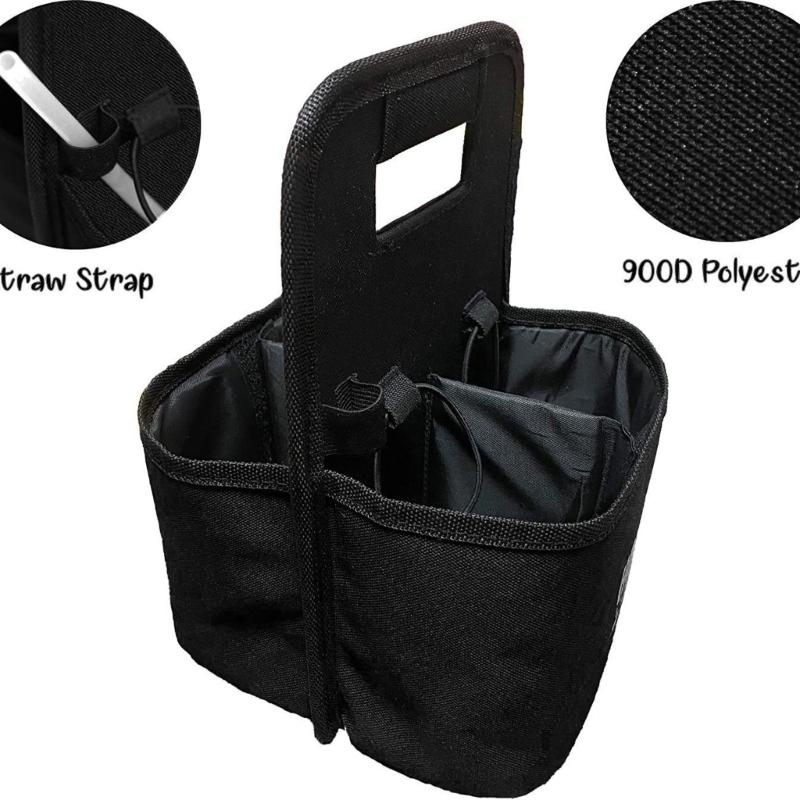 Porta café a prueba de fugas con separadores Organizador de bebidas multi compartimento Soporte para 4 tazas para el hogar y la oficina