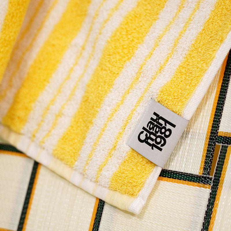 CLAUMAN 1981 1P Organic Striped Towel _Tuscan Yellow