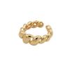 Korean Elegant Style Open Adjustable Metal Horn Ring For Women With Unique Design Geometry