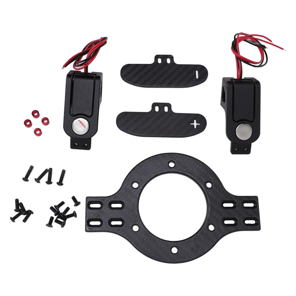 Carbon Fiber Aluminum Alloy Shift Paddles RC Game Simulation Steering Wheel Magnetic Paddles with 70mm Mount for 923