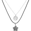 Yuoos Beach Punk Necklace Set Indie Stuff Natural Star Shape Stone Choker Gothic Y2K Swirl Pendant Necklace for Women Summer