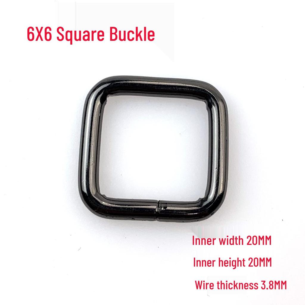 3.8MM Thick Iron Square Ring Buckle for Luggage and Webbing Adjustment
