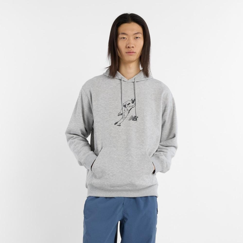 New Balance M S.o French Terry Hoodie Mt51738Agt Agt M