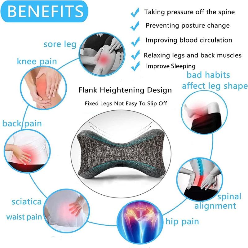 Ergonomic Side Sleeping Pillow with Knee Support - Removable & Washable Cover, Leg Pillow for Side Sleepers, Comfortable Sleep
