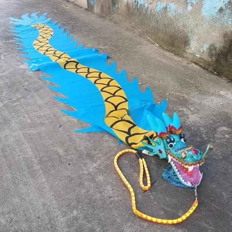 New Year Christams Outdoor Performance 4 Meters Chinese Silk Dragon Dance Products Fitness Dragon For Children Adults