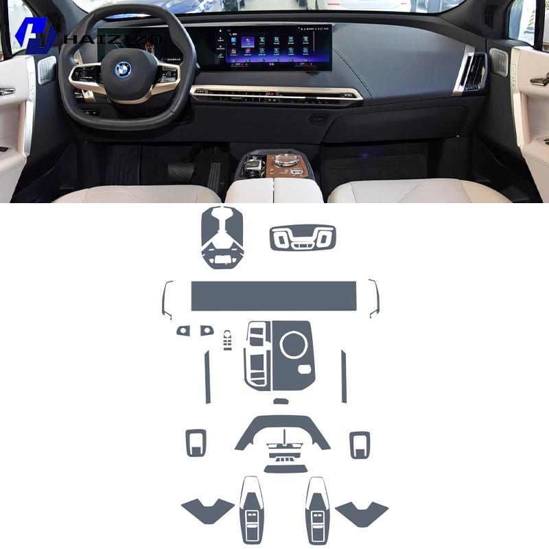For BMW IX I20 2022-2025 Automotive Interior Center Console Protection Sticker LCD Display Matte TPU Protective Film Refit PPF