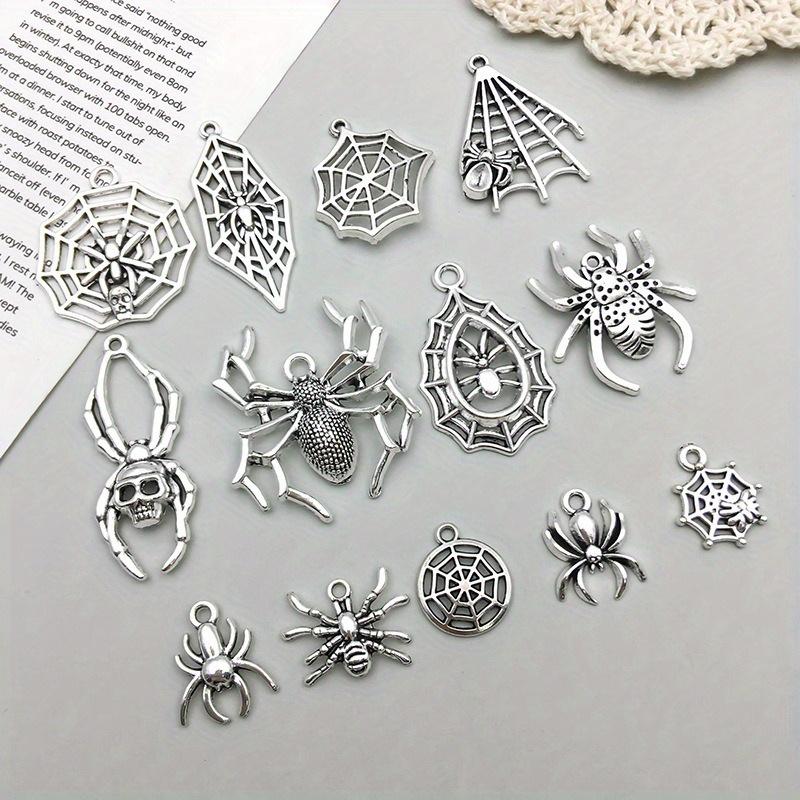 13pcs/set Spider Accessories Pendant for Jewelry Making DIY Pendants for Gift Charms for Jewelry Making