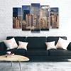 Five Piece Picture Canvas Print Panorama New York City