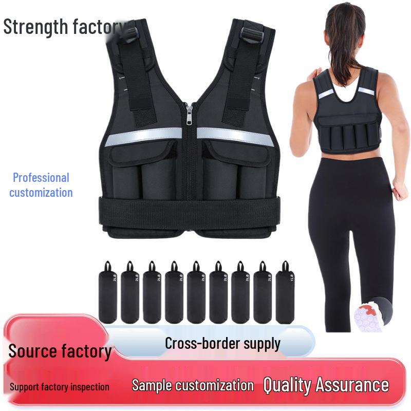 

Adjustable Reflective Fitness Weighted Vest with Detachable Weights 4 lbs