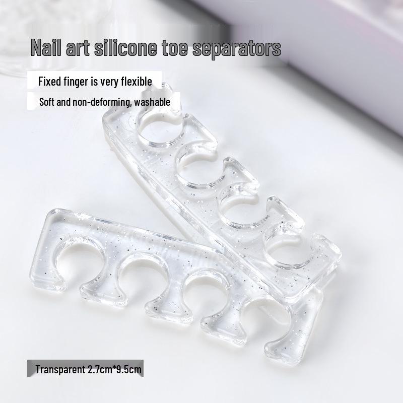 Silicone Toe Separators for Nail Art – Reusable Gel Polish Tool for Hands and Feet