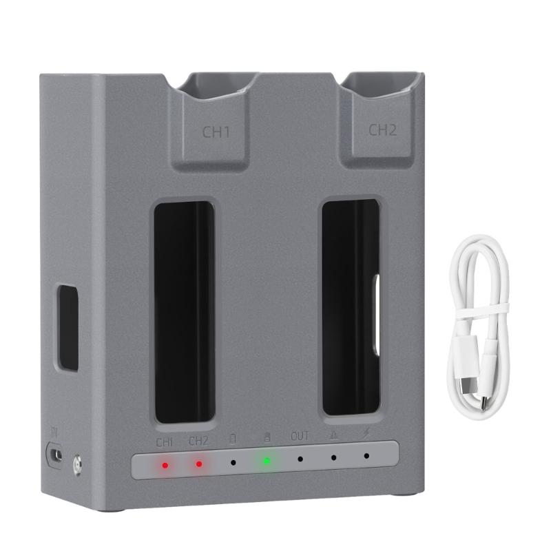 Bidirectional Battery Charging Hubs for 4 Batteries Colorful Screen Digital Display USB Battery Charging 1