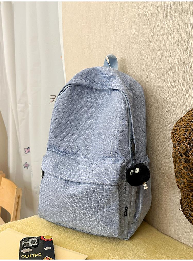 Schoolbag Simple Fashion Backpack Couple Style Commuter Leisure Large Capacity Schoolbag Lightweight Trend Versatile Plaid Backpack