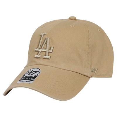 47 Brand 47 Berretto Clean Up dei Dodgers per Uomo e LA Los Angeles Kaki x Taglia Unica per Donna, Logo, Berretto a Basso Profilo, MLB, Dodgers, Kaki, [Usato]