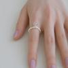 BONAFIDE JEWELRY Frame Cube Pearl Ring