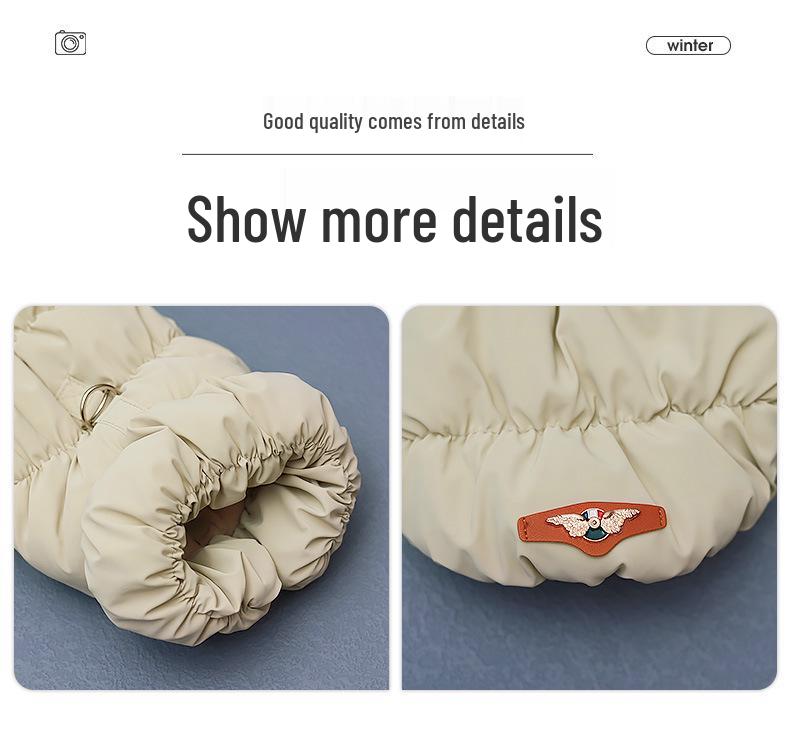 Warme Winterhunde-Weste mit Schnalle - Baumwollmantel für Welpen