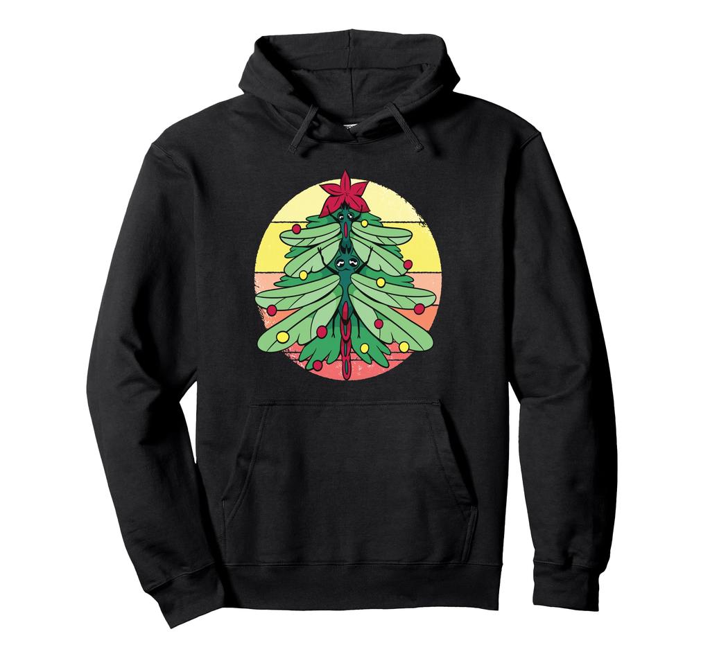 Dragonfly Christmas tree Insect lover Christmas Merry Christmas hoodie