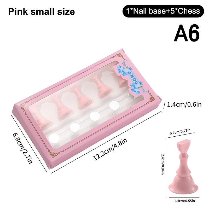 1 Set Colorful Plastic Magnetic Nail Display Stand Tips Holder Beginner Nail Training Board for Practice Manicure Salon