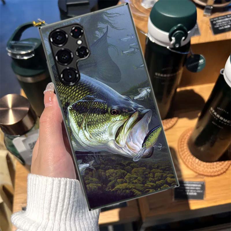 Angelzubehör Fischkoffer Handyhülle für Samsung Galaxy S26 Ultra S25 Edge S24 S23 FE S21 Plus S20 S22 S10 Hülle TPU Capa Schale Sh