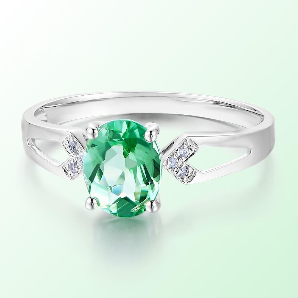 Cincin Turquoise Alami Nyata 925 Perak Murni Cincin Jantung Batu Emstone untuk Wanita Pernikahan Perhiasan Pertunangan Janji Cantik