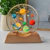 3D Acrylic LED Night Light With Planet Design, Warm White Ambient Lighting