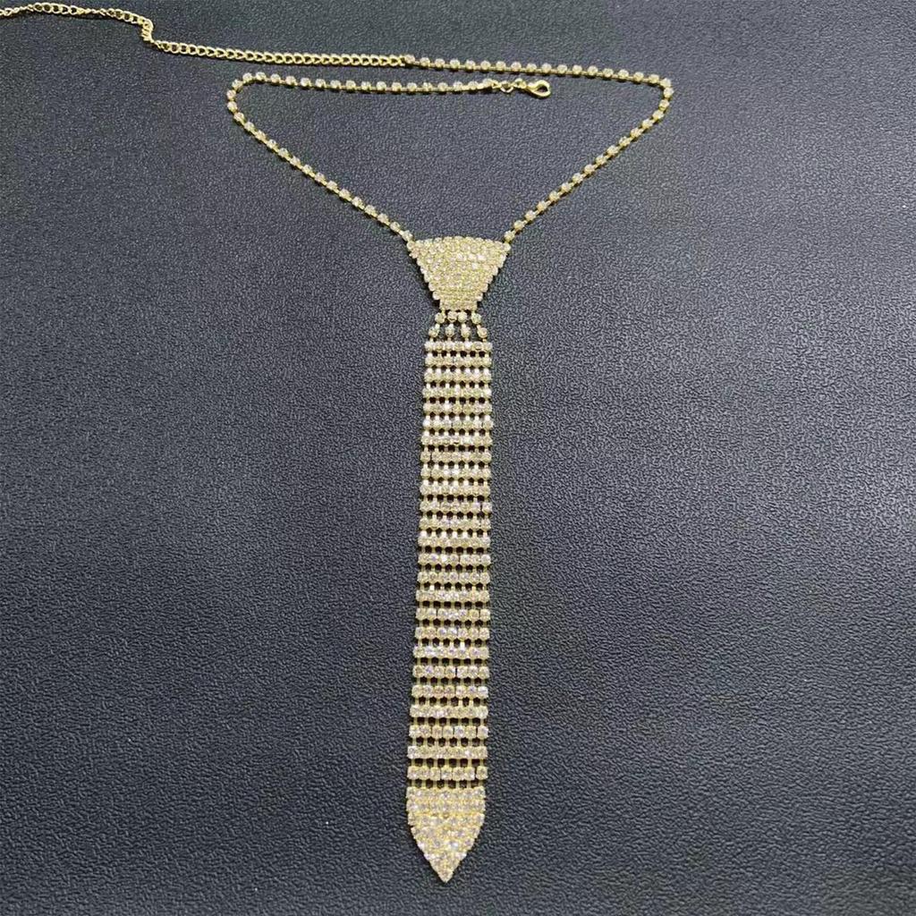 Drahokamový náhrdelník Kravata Módní pro muže a ženy Dekorativní Nastavitelný Kostýmní doplněk Lesk