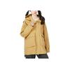 Adidas Solid Color Zip Hooded Jacket Women Outerwear Brown HM4987