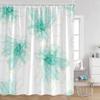 Simple Style Flower and Leaf Shower Curtain Golden Line Abstract Bathroom Decoration Modern Polyester Fabric Shower Curtain