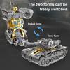 Transforming Robot Tank Spinner Toy Stress Anxiety Relief Simulated Tank Spinning Toy Kids Teens Adults Fingertip Gyroscope Fidget Toy