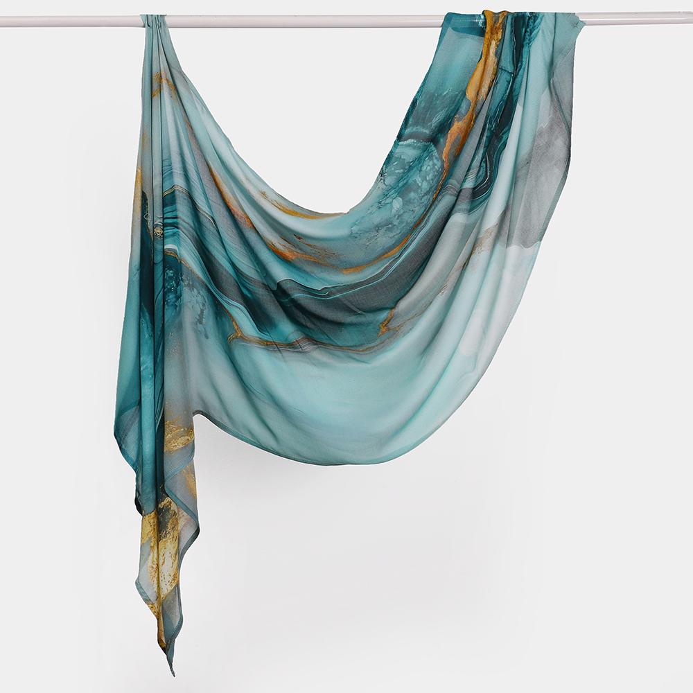 

Watercolour Floral Printed Modal Breathable Light Weight Soft Cotton Rayon Viscose Woven Modal Muslim Women Shawl Hijab Scarf