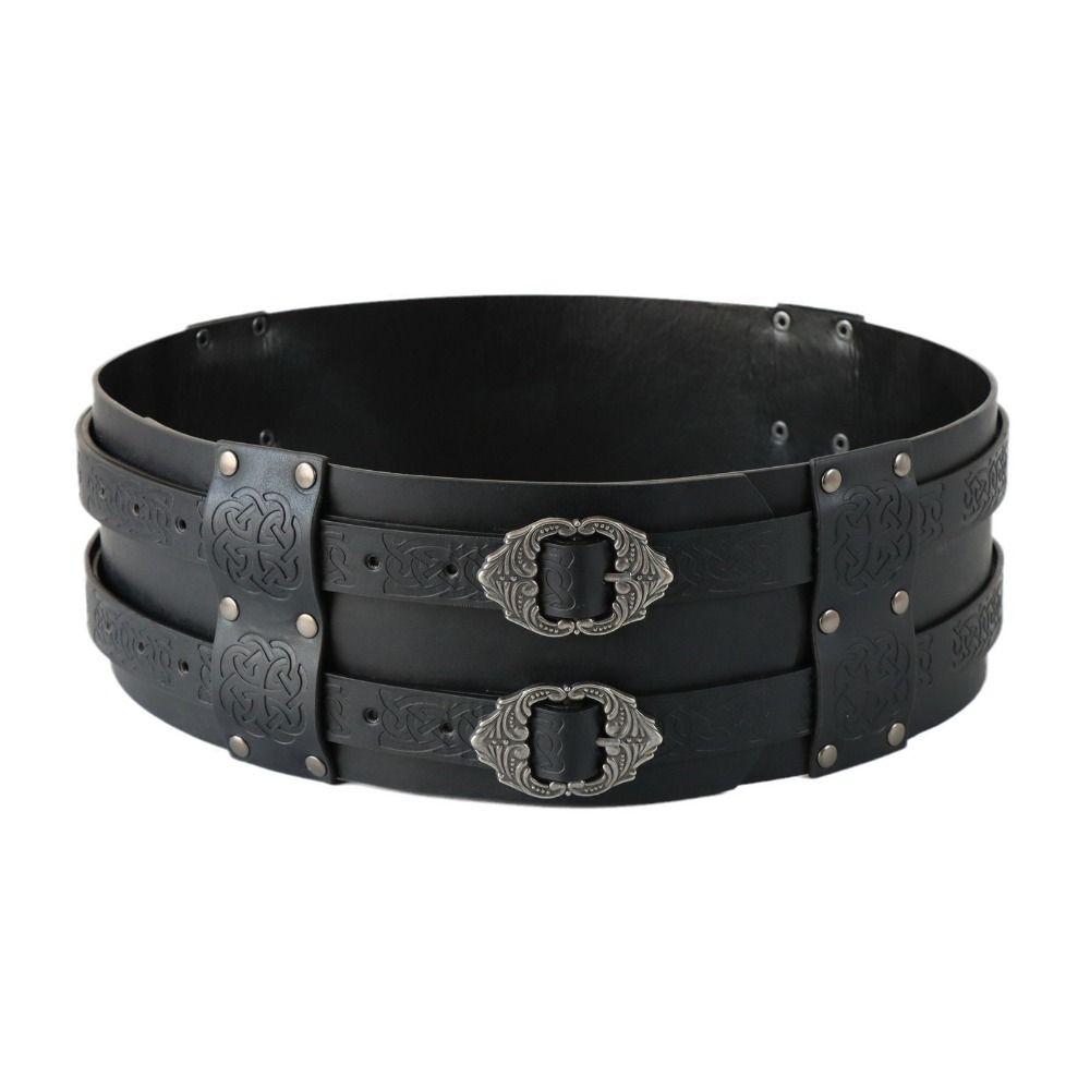 Geprägter Wikinger Renaissance Gürtel PU Leder Mittelalterliche Leibbinde Retro Keltischer Gürtel Dekorationen